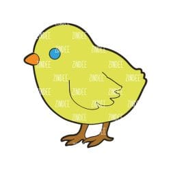 Alternative view of Chick acrylic blank (2 inch) NO HOLE