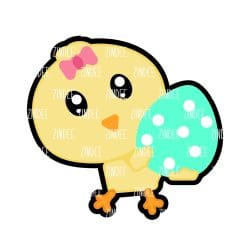 Chick with Egg – Mini Acrylic Charm Blank (1.5") | Optional Sticker or UV DTF