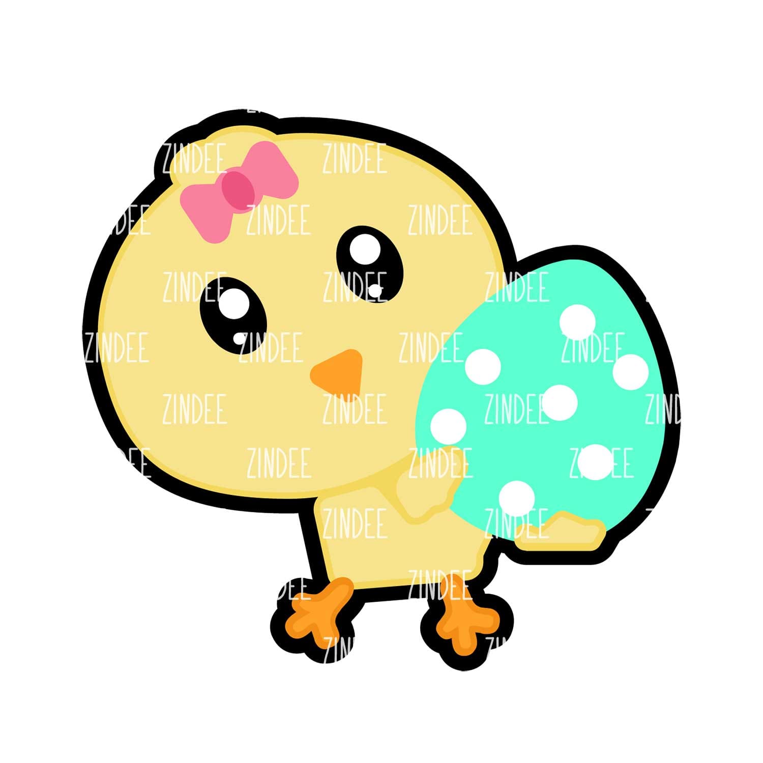 Chick with Egg Acrylic Blank- Sticker- UV DTF (2 inch) NO HOLE