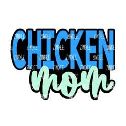 Chicken Mom – Acrylic Keychain Blank (3") | Optional Sticker or UV DTF