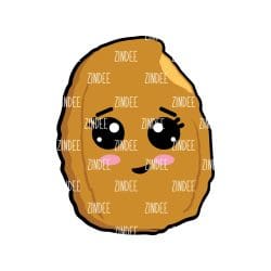 Chicken Nugget – Acrylic Badge Reel Blank (2") No Hole | Optional Sticker or UV DTF