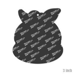 Alternative view of Chicken with Bandana Acrylic Blank- Sticker- UV DTF (3 inch)