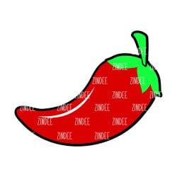 Chili Pepper – Acrylic Badge Reel Blank (2") No Hole | Optional Sticker or UV DTF