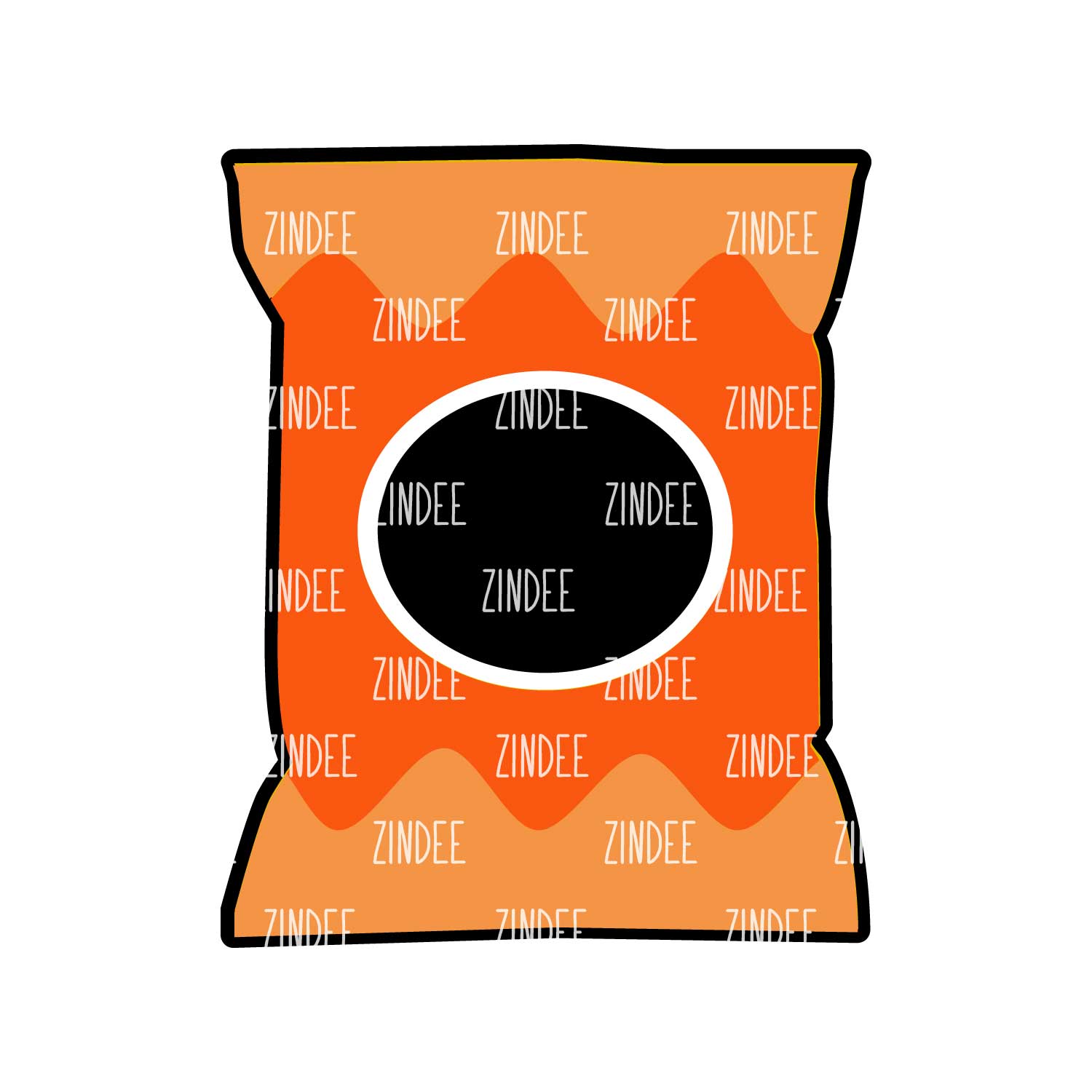 Alternative view of Chip Bag 2 inch (lightweight acrylic) NO HOLE