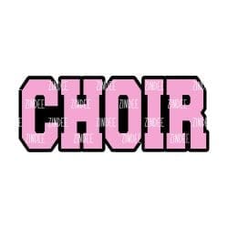 Alternative view of Choir (word) acrylic blank (2 inch) NO HOLE (5 piece minimum)