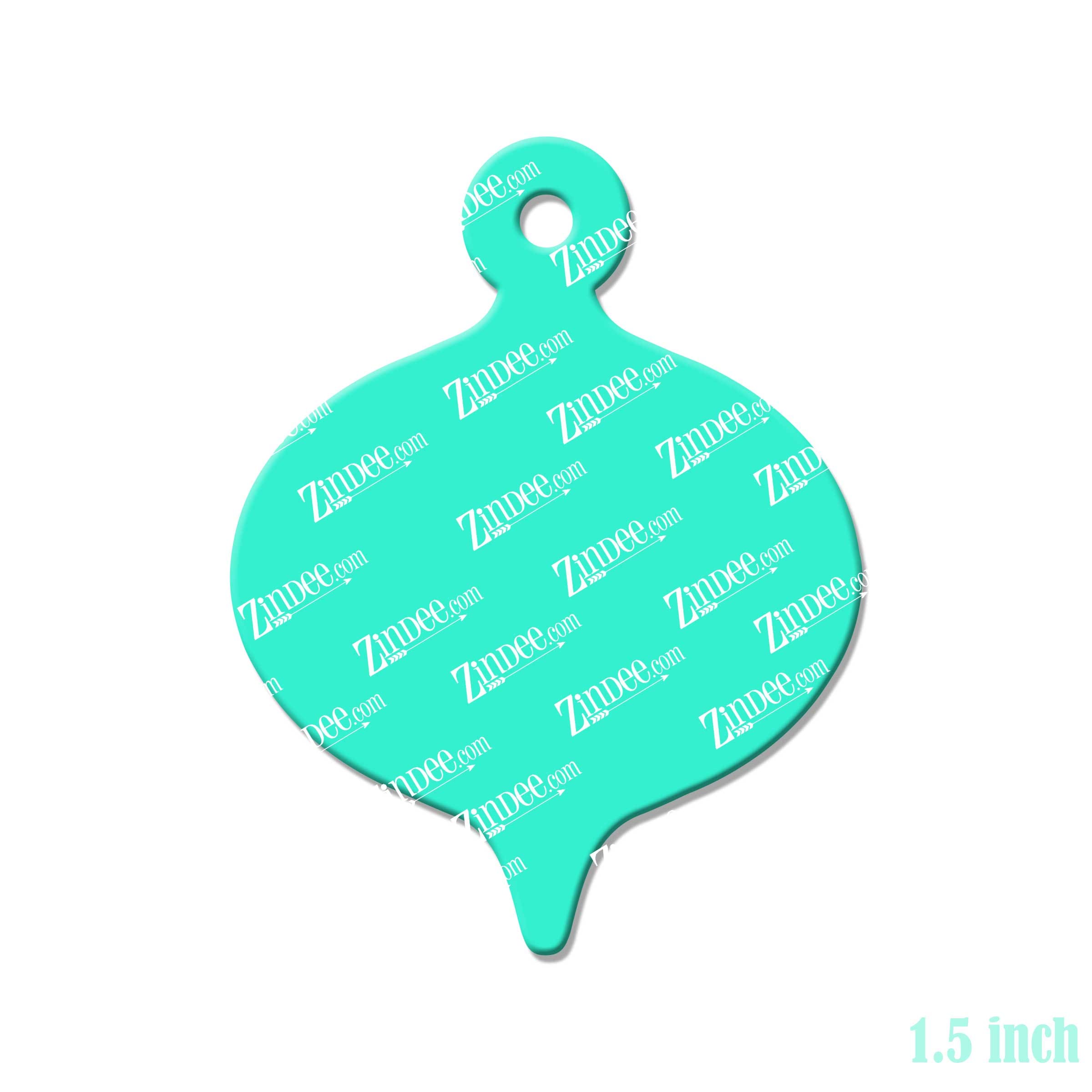 Christmas Ornament Shape Acrylic Blank- Sticker- UV DTF (1.5 inch) - Image 2
