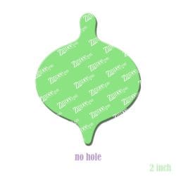 Alternative view of Christmas Ornament Shape – Acrylic Badge Reel Blank (2") No Hole | Optional Sticker or UV DTF