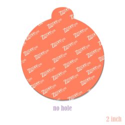 Christmas Ornament Circle Shape 2 inch (lightweight acrylic) NO HOLE