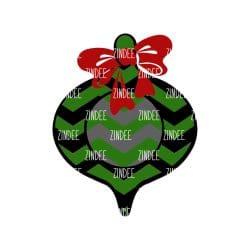 Alternative view of Christmas Ornament with Bow Shape – Acrylic Keychain Blank (3") | Optional Sticker or UV DTF