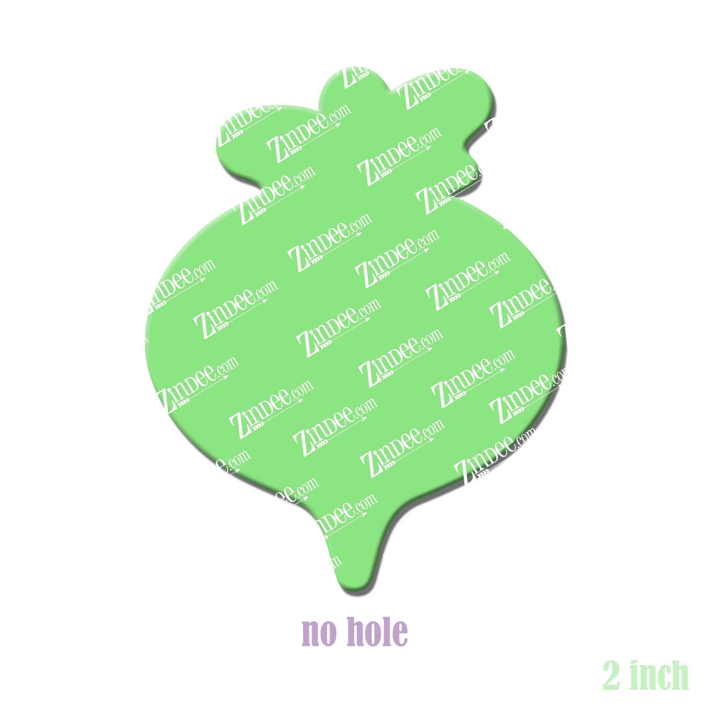 Alternative view of Christmas Ornament with Bow Shape Acrylic Blank- Sticker- UV DTF (2 inch) NO HOLE