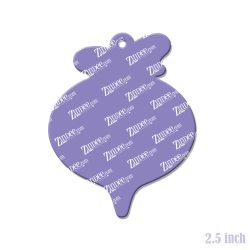 Alternative view of Christmas Ornament With Bow Shape Acrylic Blank- Sticker- UV DTF (2.5 inch)
