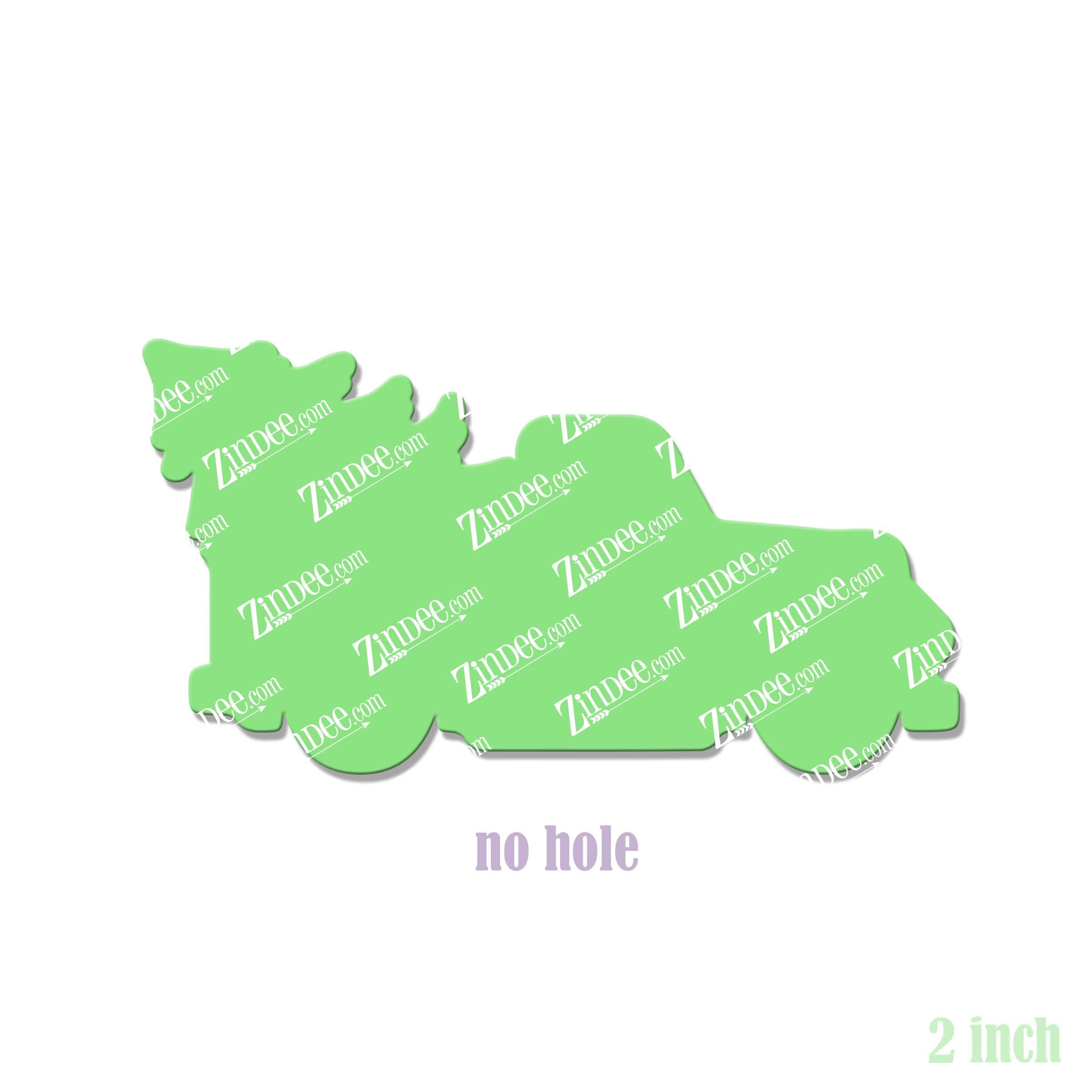 Alternative view of Christmas Truck Acrylic Blank- Sticker- UV DTF (2 inch) NO HOLE