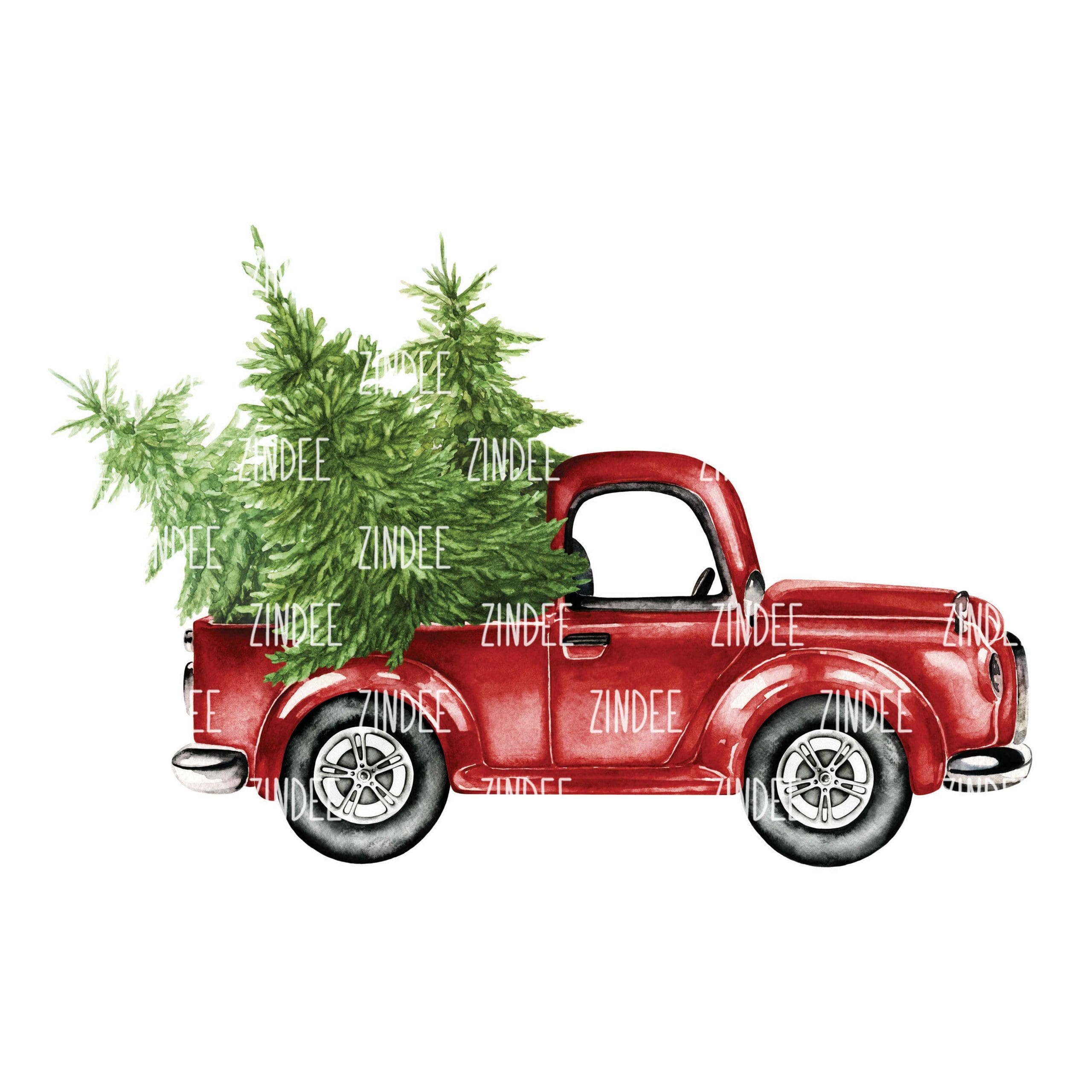 Christmas Truck Heat Transfer (HTV ready to press)