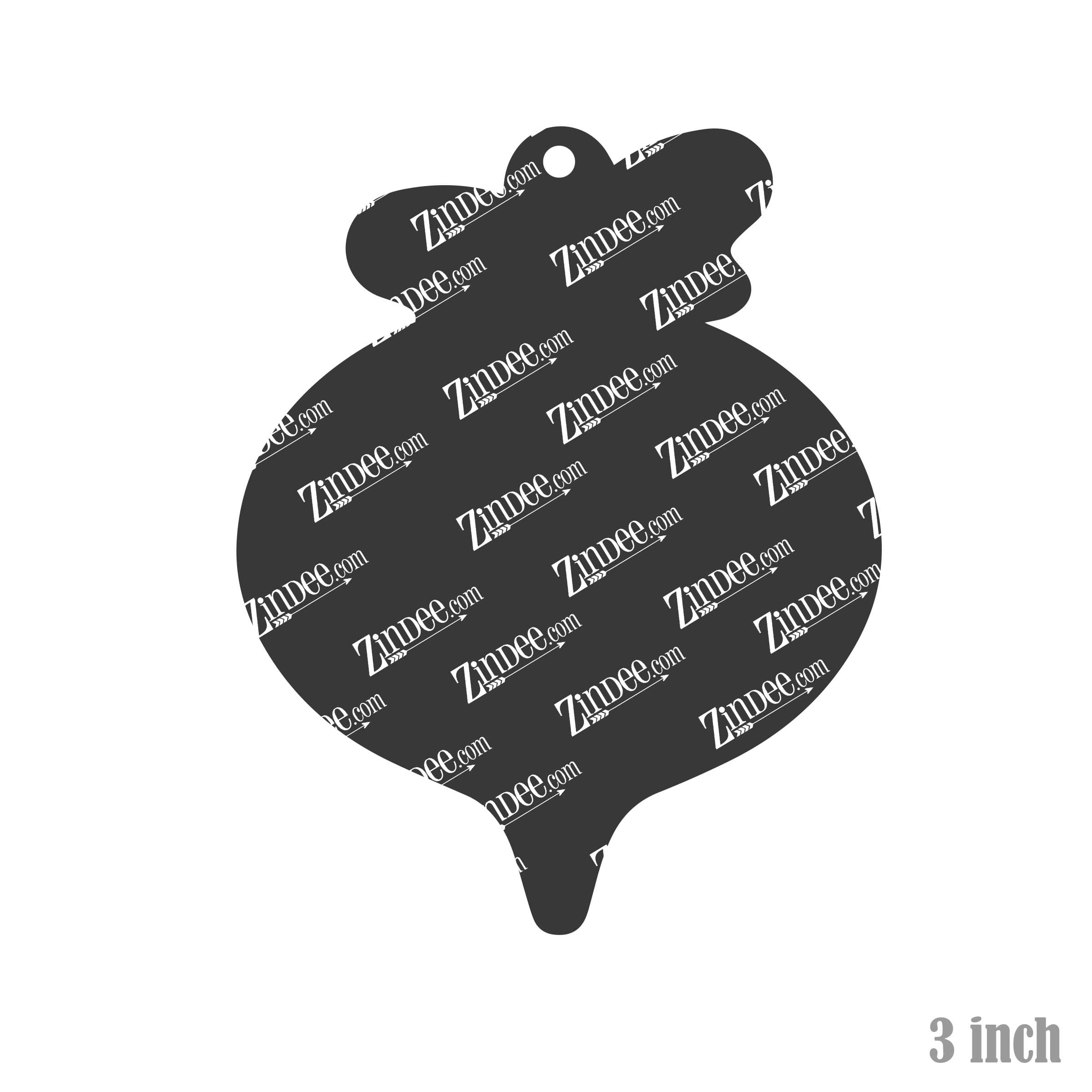 Christmas Ornament with Bow Shape Acrylic Blank- Sticker- UV DTF (3 inch)