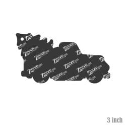 Alternative view of Christmas Truck – Acrylic Keychain Blank (3") | Optional Sticker or UV DTF