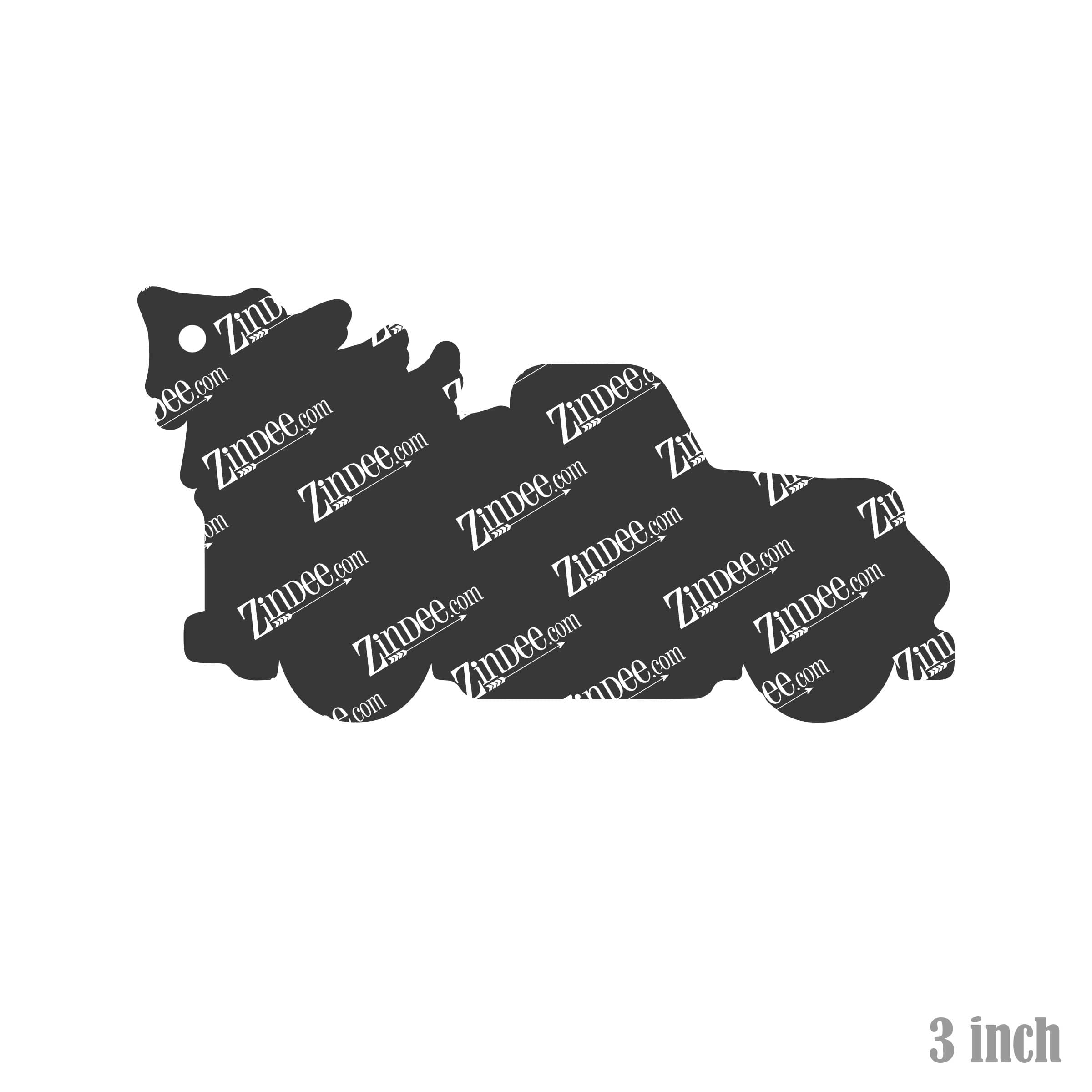 Alternative view of Christmas Truck Acrylic Blank- Sticker- UV DTF (3 inch)