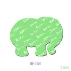Alternative view of Chubby Elephant – Acrylic Badge Reel Blank (2") No Hole | Optional Sticker or UV DTF