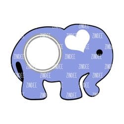 Chubby Elephant – Acrylic Keychain Blank (3") | Optional Sticker or UV DTF