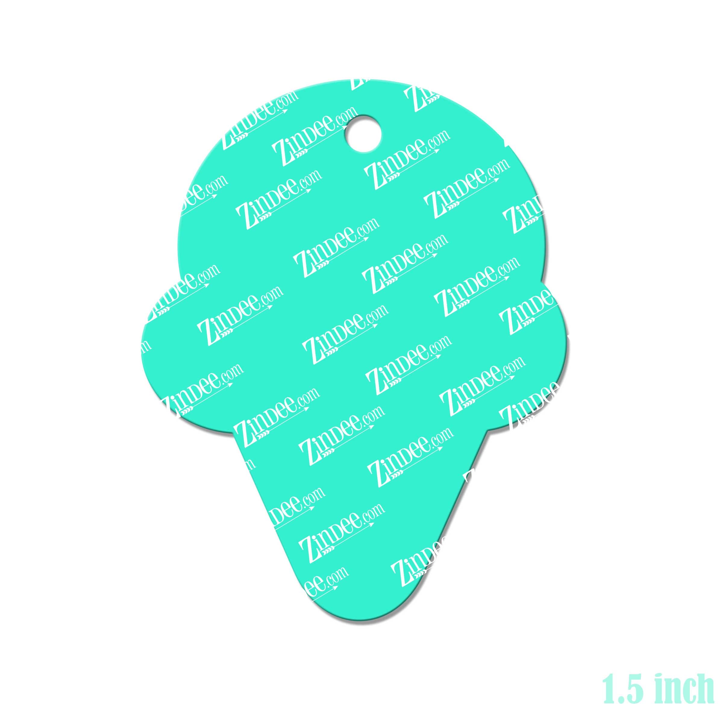 Chubby Ice Cream Cone Acrylic Blank- Sticker- UV DTF (1.5 inch) - Image 2