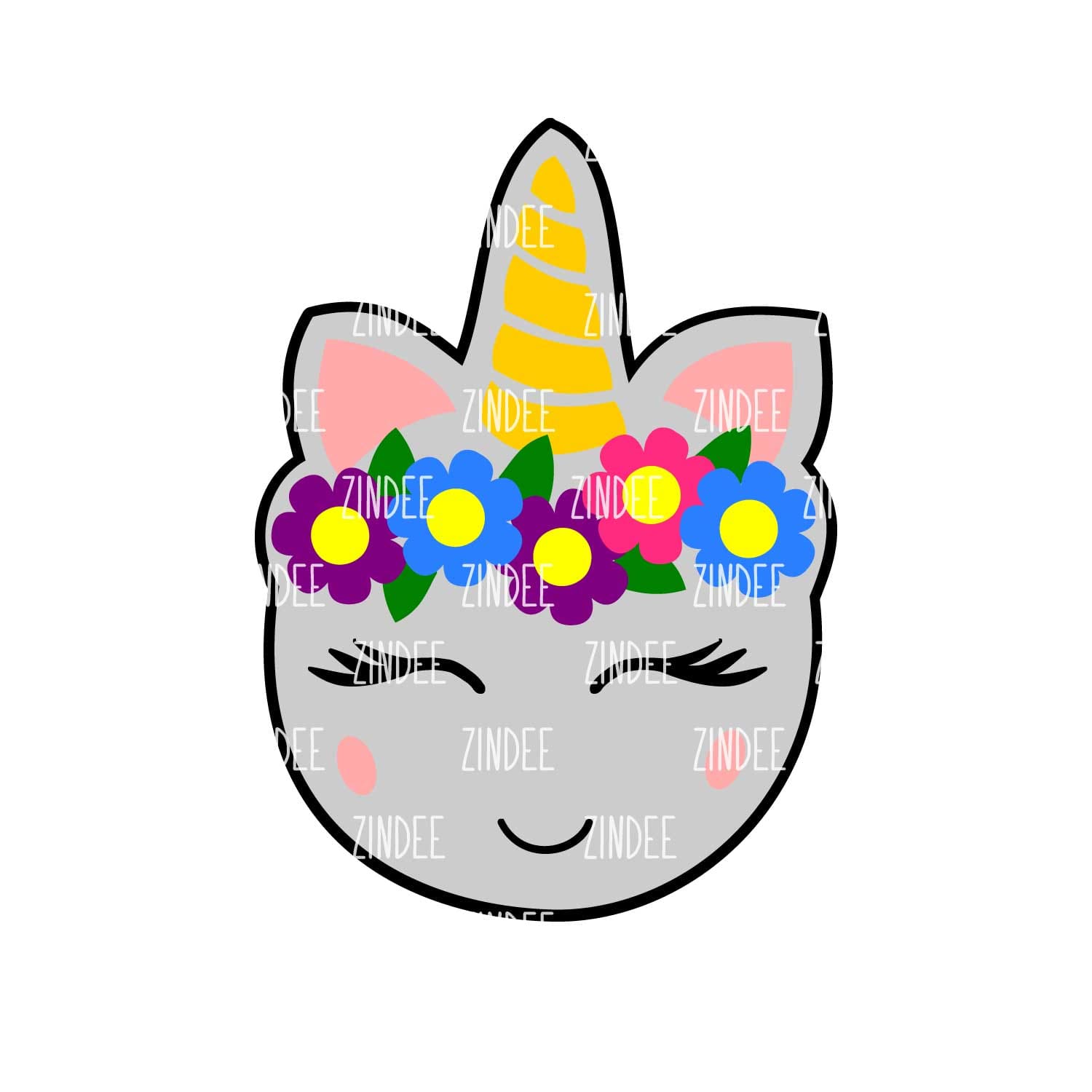 Chubby Unicorn Acrylic Blank- Sticker- UV DTF (2 inch) NO HOLE