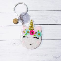 Chubby Unicorn – Acrylic Keychain Blank (3") | Optional Sticker or UV DTF - Image 3