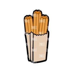 Alternative view of Churros acrylic blank (3 inch)