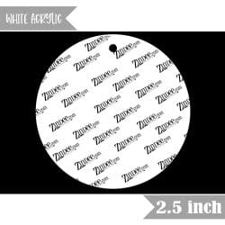 Circle acrylic blank (2.5 inch) WHITE