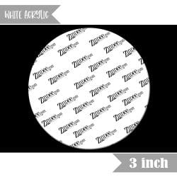 Circle acrylic blank (3 inch) WHITE NO HOLE