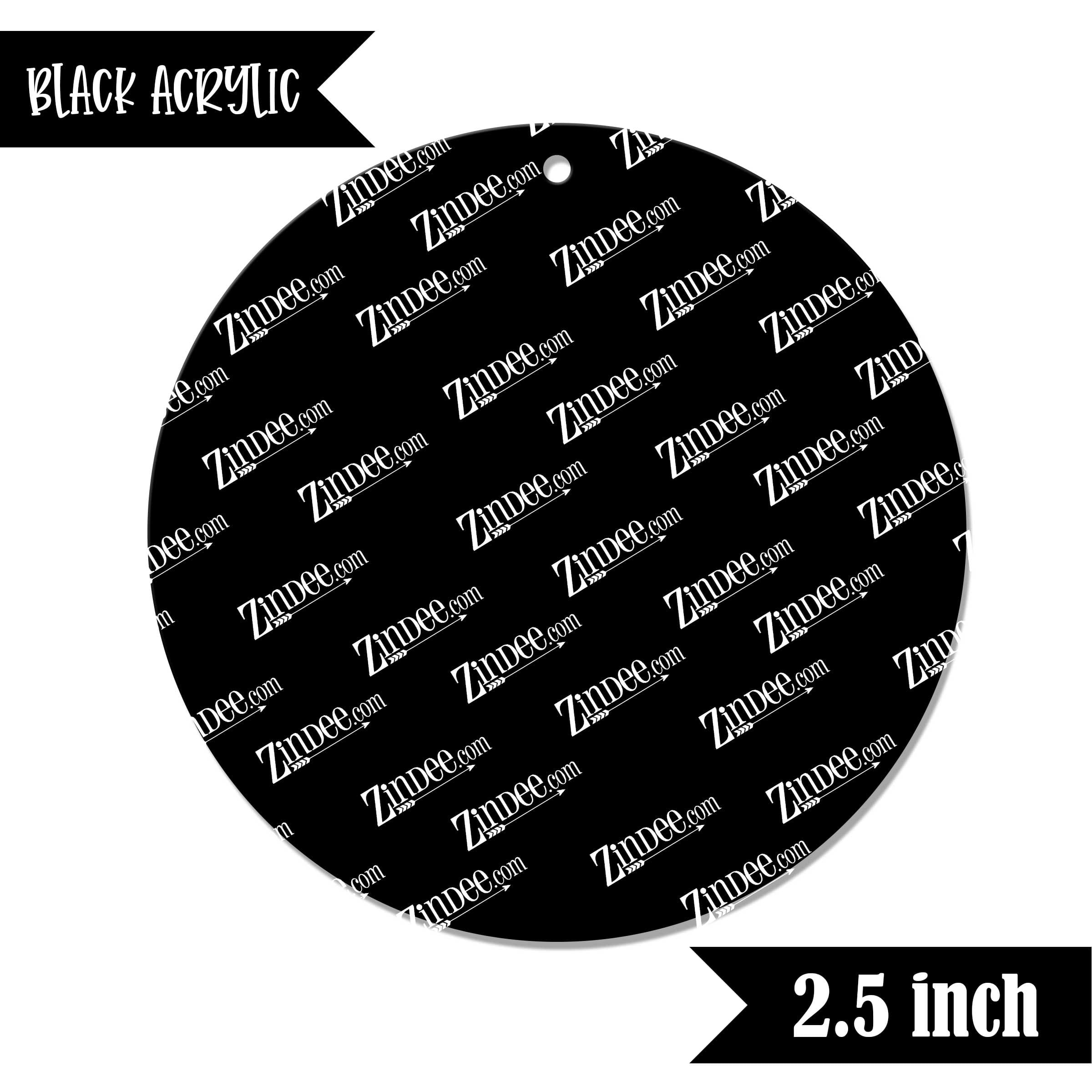 Circle acrylic blank (2.5 inch) BLACK