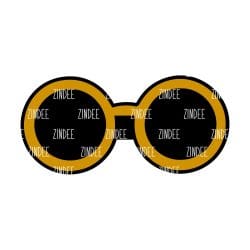 Circle Glasses – Acrylic Badge Reel Blank (2") No Hole | Optional Sticker or UV DTF