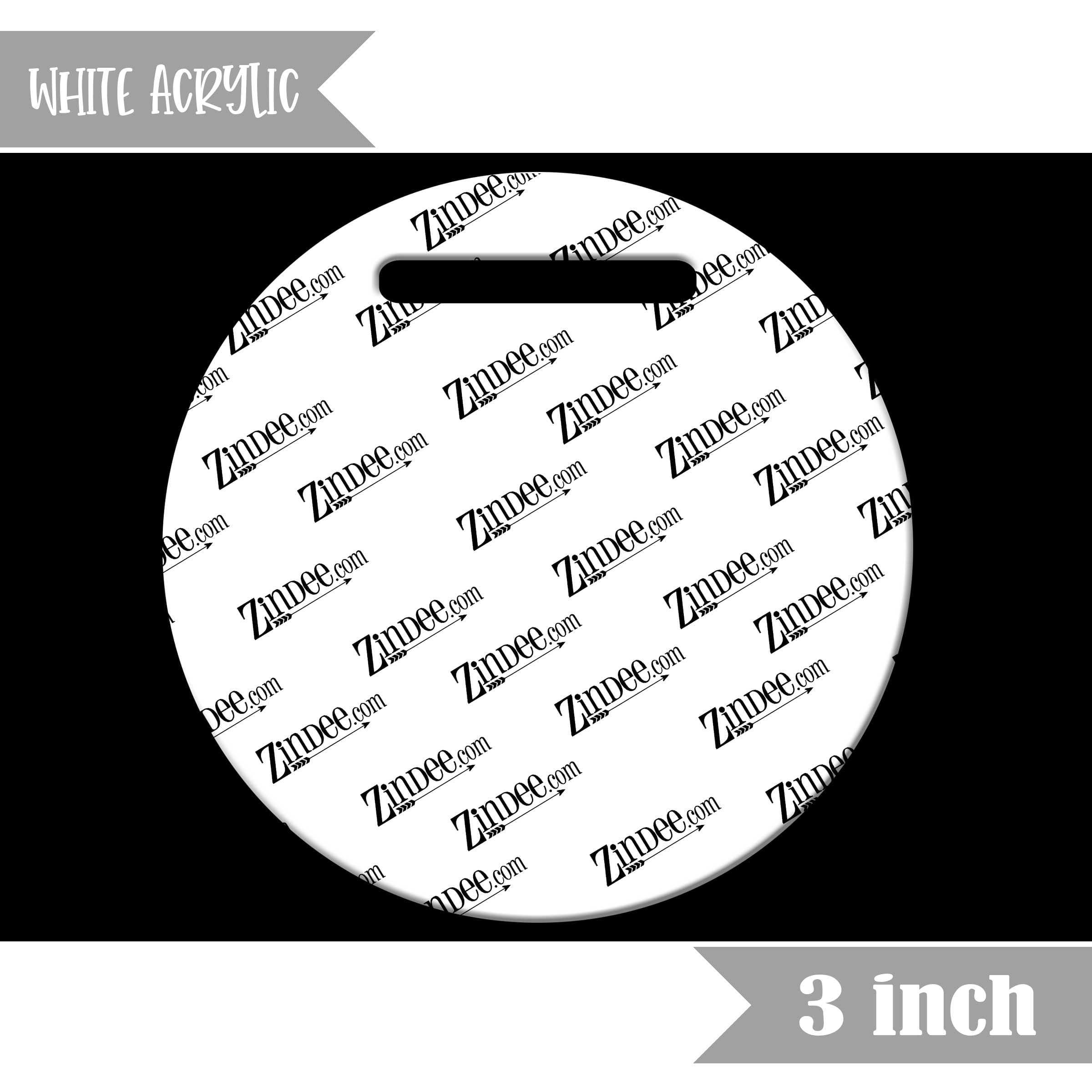 Acrylic Laser Cut Frosted Acrylic Circle Tags - Custom Acrylic Tags -  Frosted Acrylic Tags