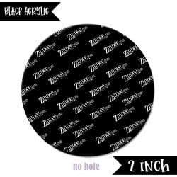 Circle – Acrylic Keychain Blank (2") | Optional Sticker or UV DTF BLACK NO HOLE