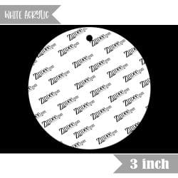 Circle acrylic blank (3 inch) WHITE