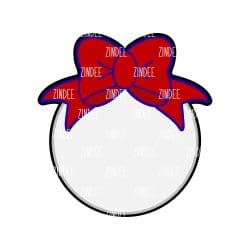 Circle with Bow Acrylic Blank- Sticker- UV DTF (1.5 inch)