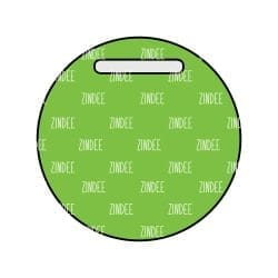 Alternative view of Circle Luggage Tag 4" (Black Acrylic)