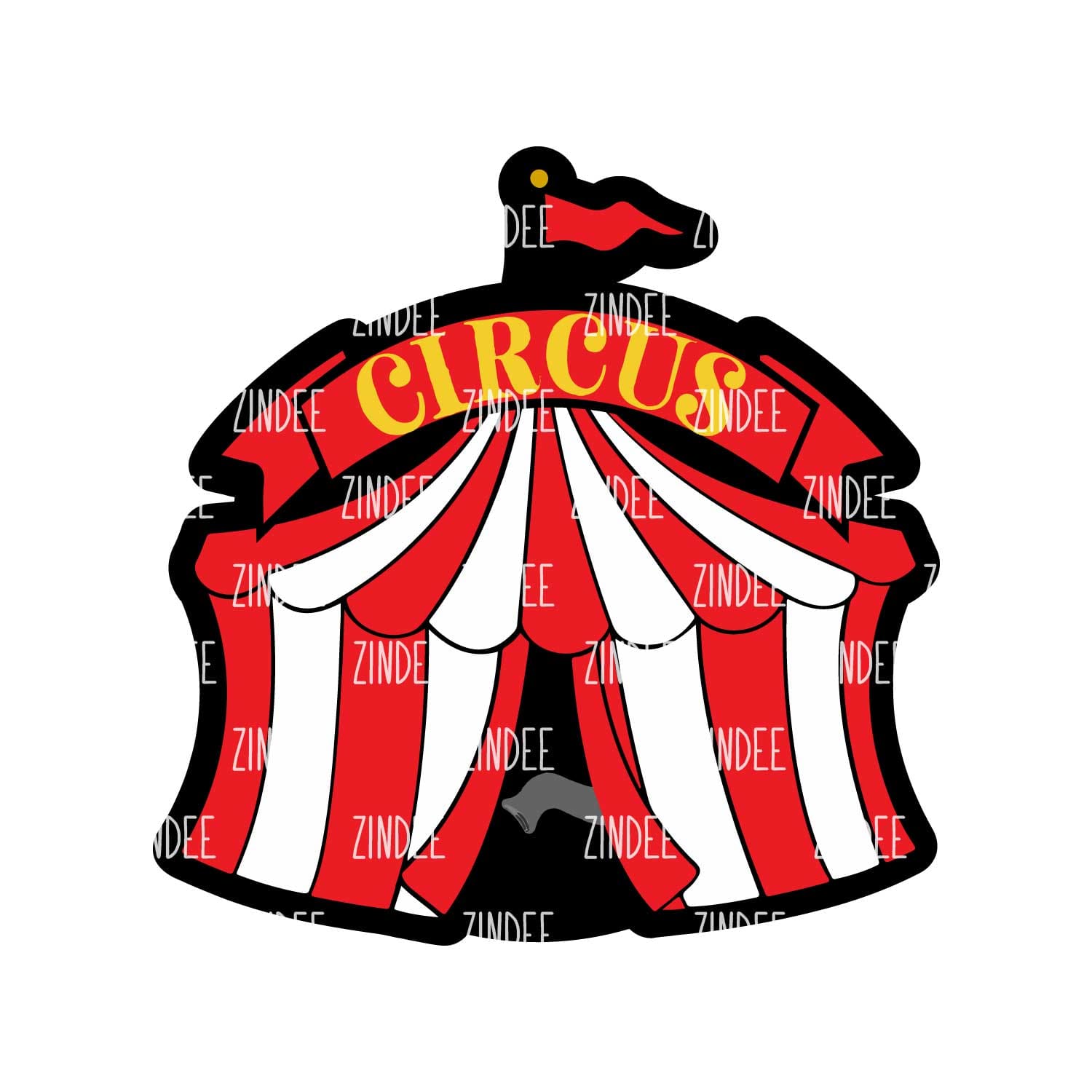 Circus Tent Acrylic Blank- Sticker- UV DTF (3 inch)