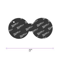 Alternative view of Circle Glasses – Acrylic Keychain Blank (3") | Optional Sticker or UV DTF