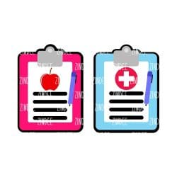 Clipboard – Acrylic Badge Reel Blank (2") No Hole | Optional Sticker or UV DTF