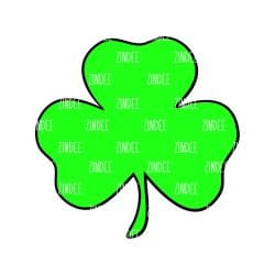 Clover 3 Leaf – Acrylic Keychain Blank (3") | Optional Sticker or UV DTF