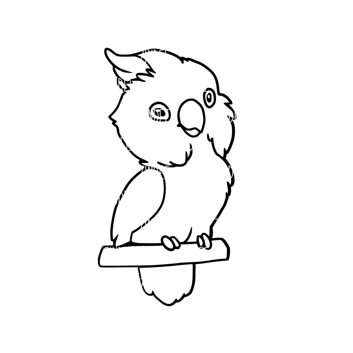 Alternative view of Cockatoo acrylic blank (3 inch)