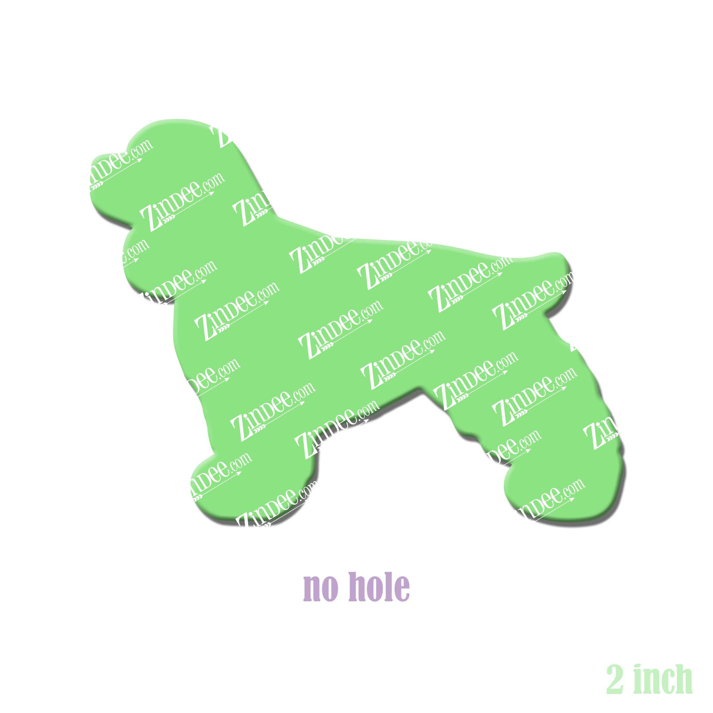 Cocker Spaniel acrylic blank (2 inch) NO HOLE (5 piece minimum)