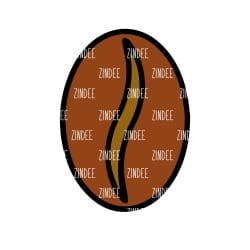Alternative view of Coffee Bean acrylic blank (3 inch) (5 piece minimum)