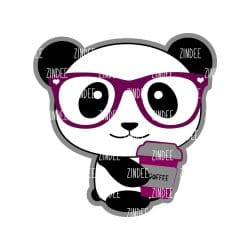Coffee Panda – Acrylic Badge Reel Blank (2") No Hole | Optional Sticker or UV DTF