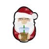 Coffee Santa (Light Skin) – Mini Acrylic Charm Blank (1.5") | Optional Sticker or UV DTF