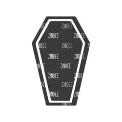 Alternative view of Coffin 2 inch (lightweight acrylic) NO HOLE