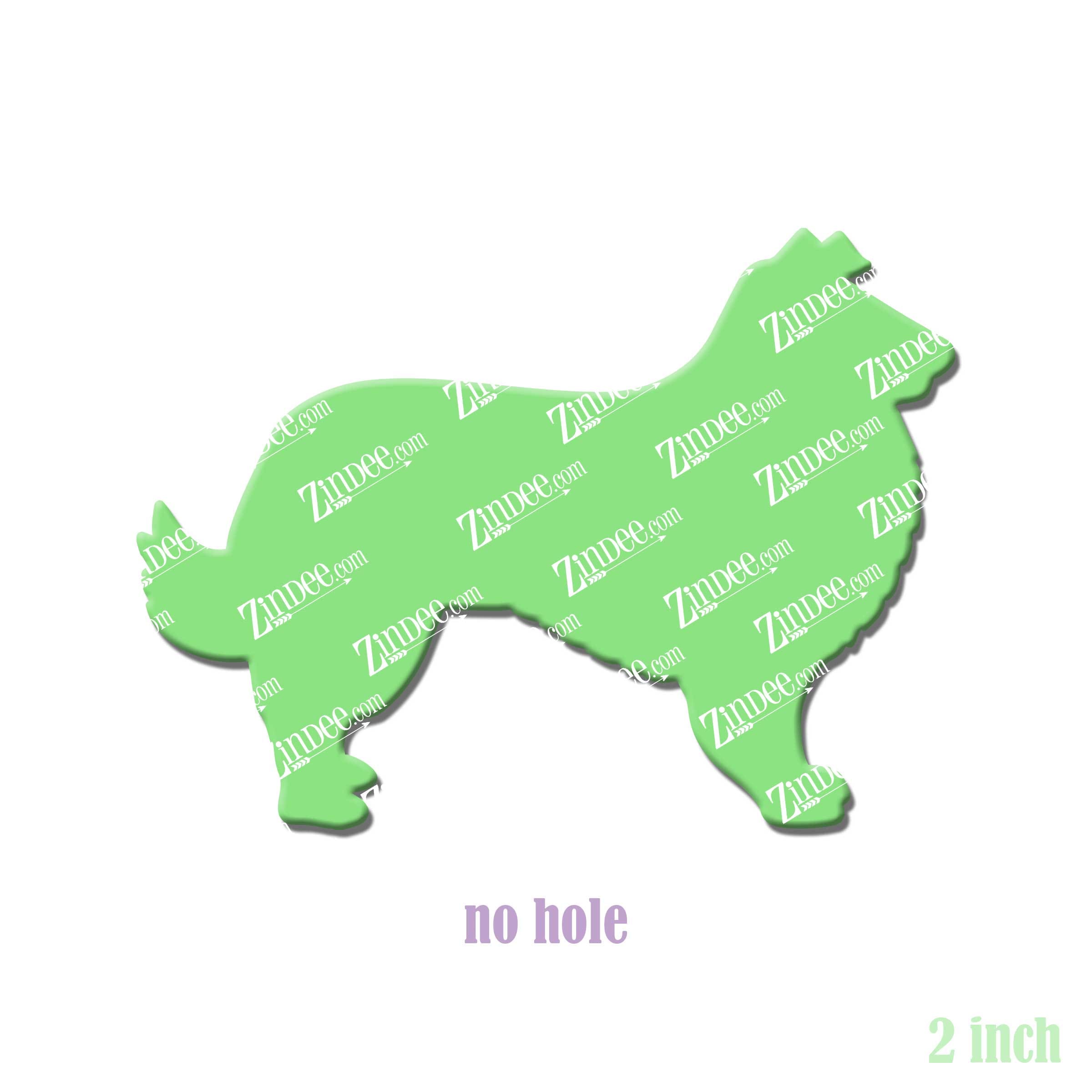 Collie acrylic blank (2 inch) NO HOLE (5 piece minimum)