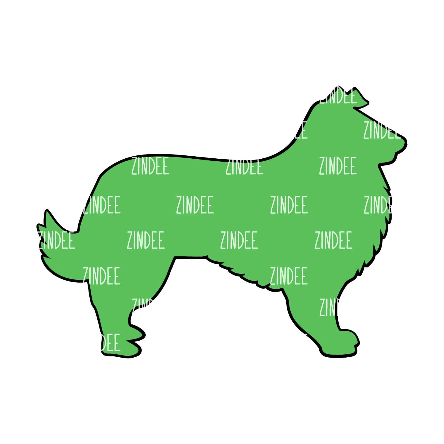 Alternative view of Collie acrylic blank (2 inch) NO HOLE (5 piece minimum)