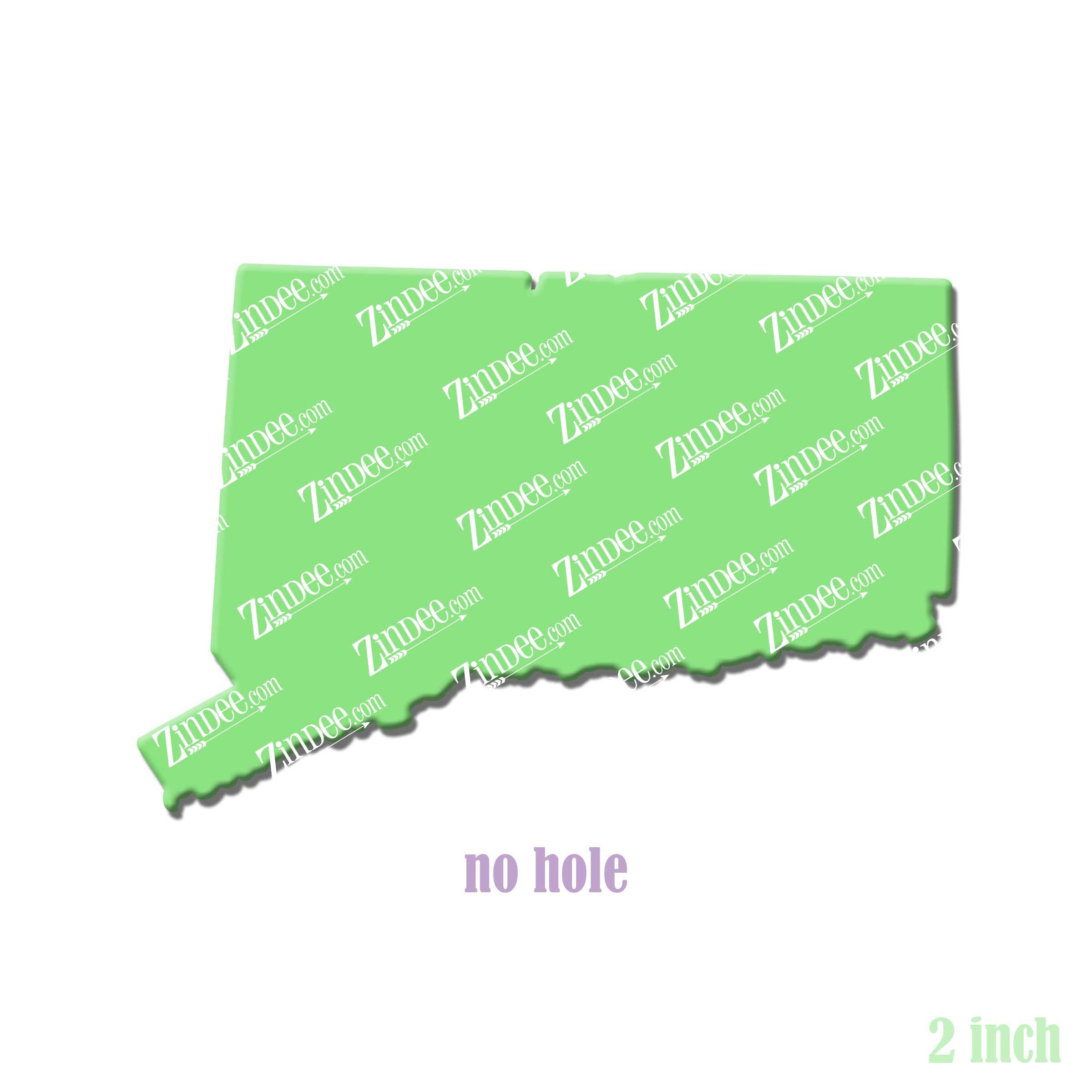 Alternative view of Connecticut Acrylic Blank- Sticker- UV DTF (2 inch) NO HOLE