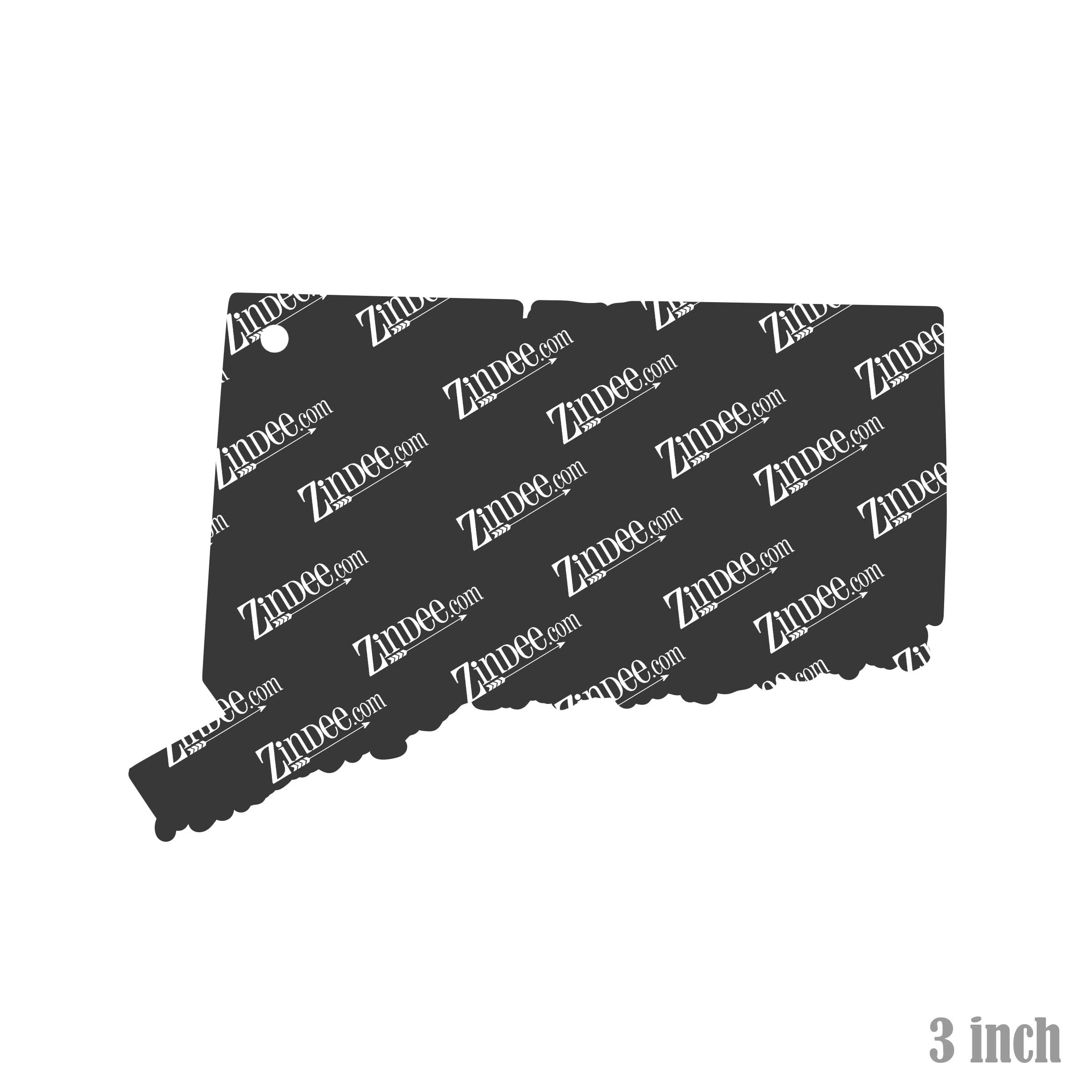 Alternative view of Connecticut Acrylic Blank- Sticker- UV DTF (3 inch)