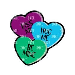 Conversation Hearts – Acrylic Badge Reel Blank (2") No Hole | Optional Sticker or UV DTF